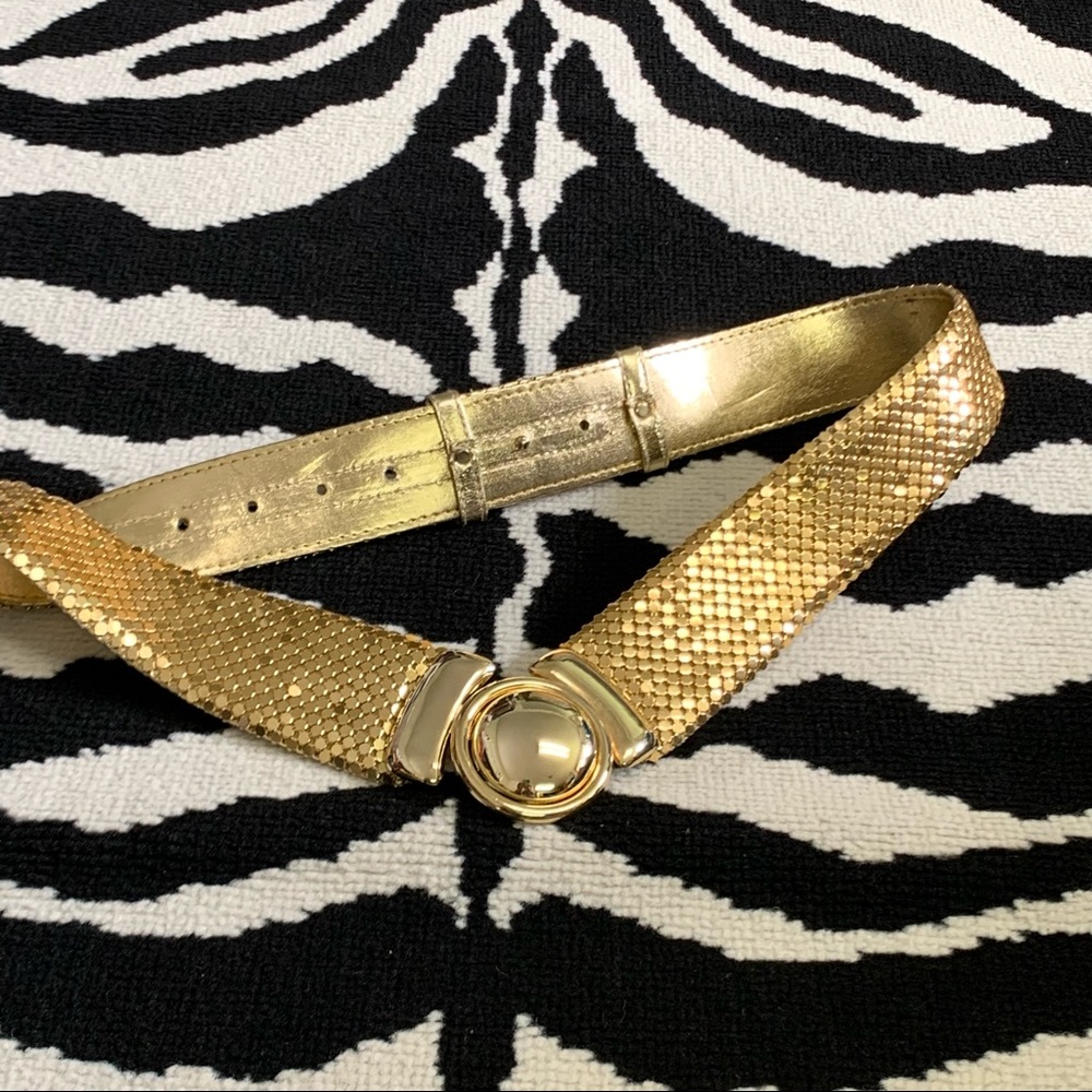 Vintage Gold Mesh Chainmail Adjustable Waist Belt One Size